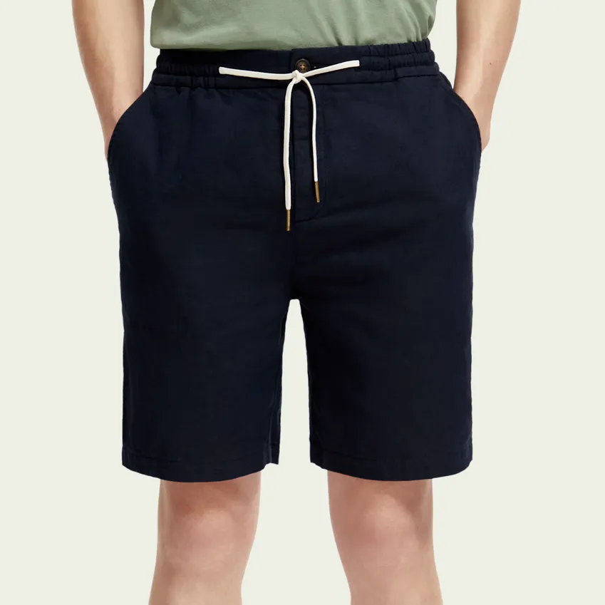 The Fave Linen-Blended Bermuda Shorts (Marine)
