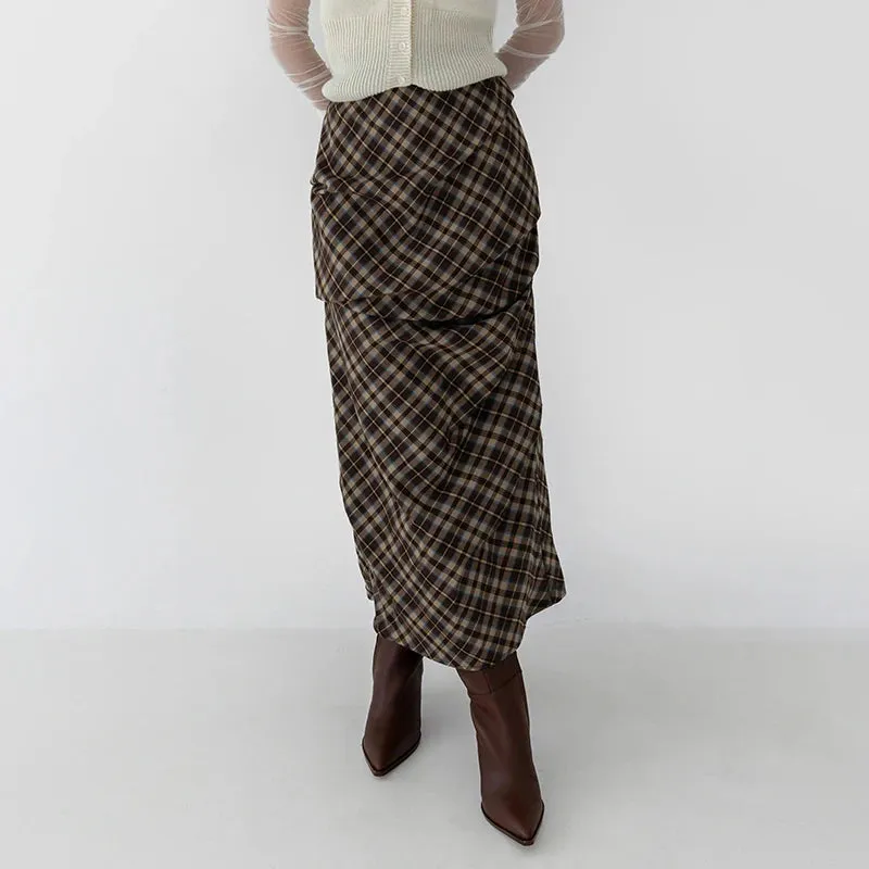 Tobi Plaid Maxi Skirt