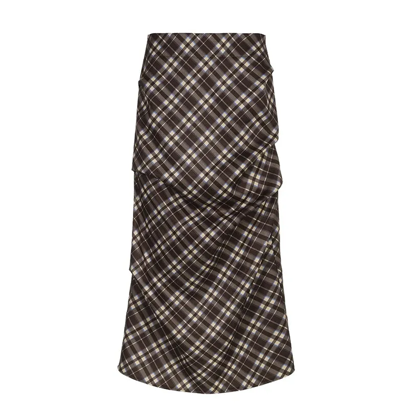 Tobi Plaid Maxi Skirt