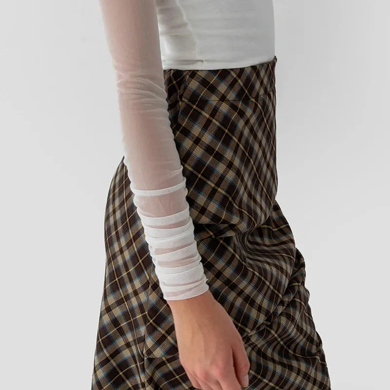 Tobi Plaid Maxi Skirt