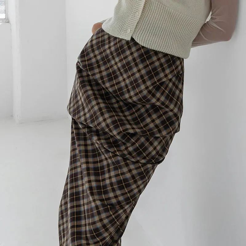 Tobi Plaid Maxi Skirt