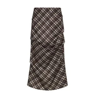 Tobi Plaid Maxi Skirt