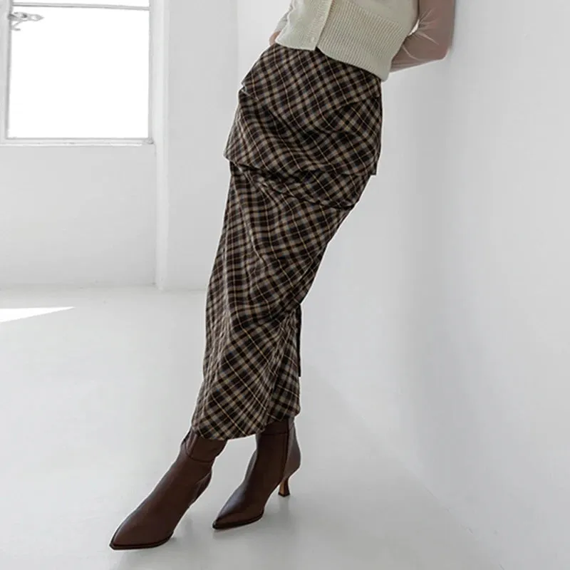 Tobi Plaid Maxi Skirt