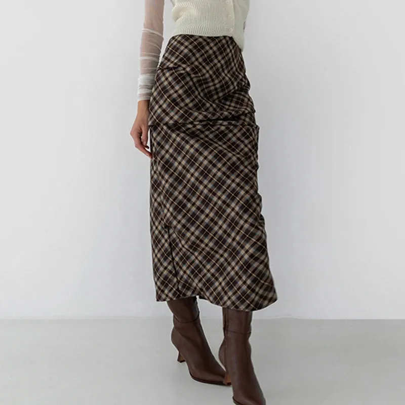 Tobi Plaid Maxi Skirt