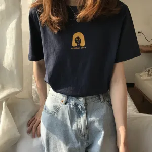 Trendy Women Summer Korean Loose T-Shirt INS Student Short Sleeve Tops T-Shirt