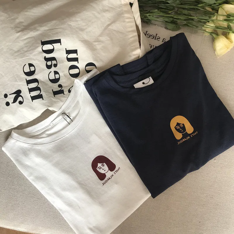 Trendy Women Summer Korean Loose T-Shirt INS Student Short Sleeve Tops T-Shirt