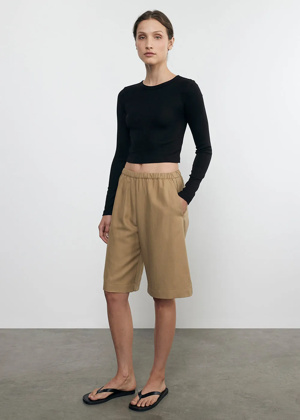 Twill Bermuda Short in Fatigue