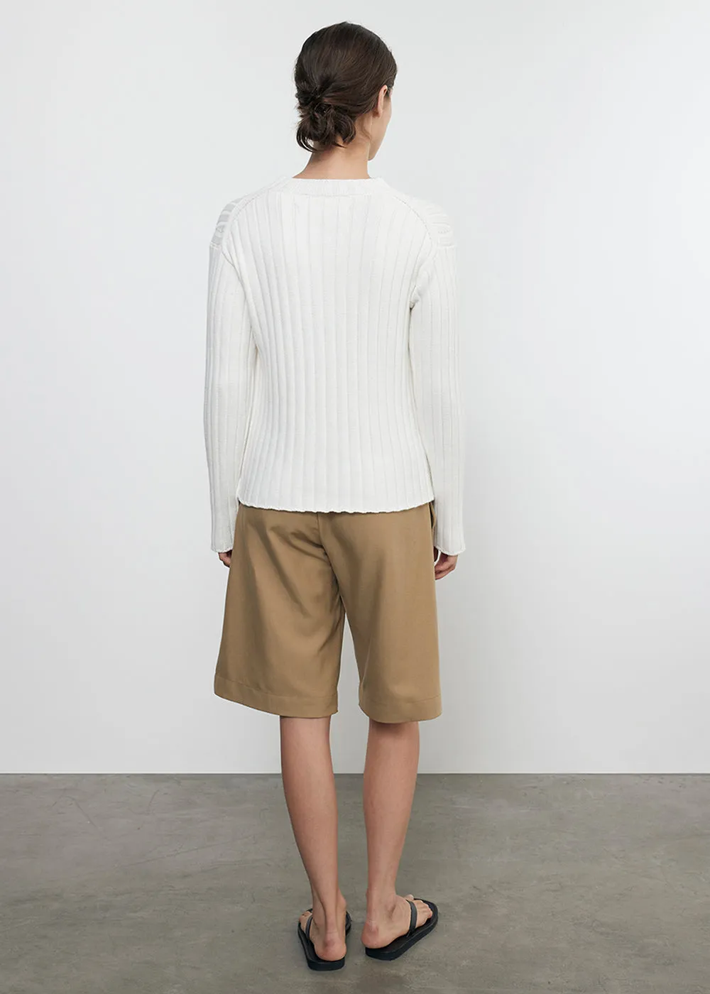 Twill Bermuda Short in Fatigue