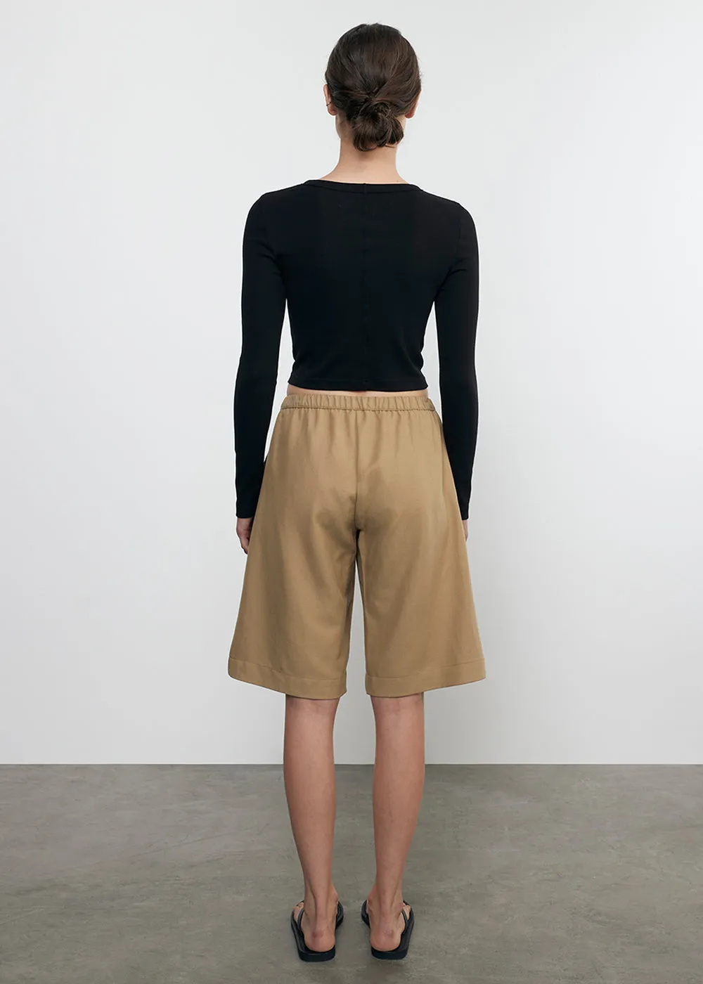 Twill Bermuda Short in Fatigue
