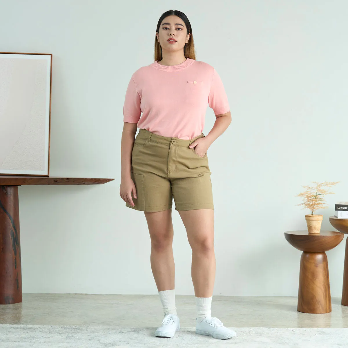 Twill Stretchy Shorts
