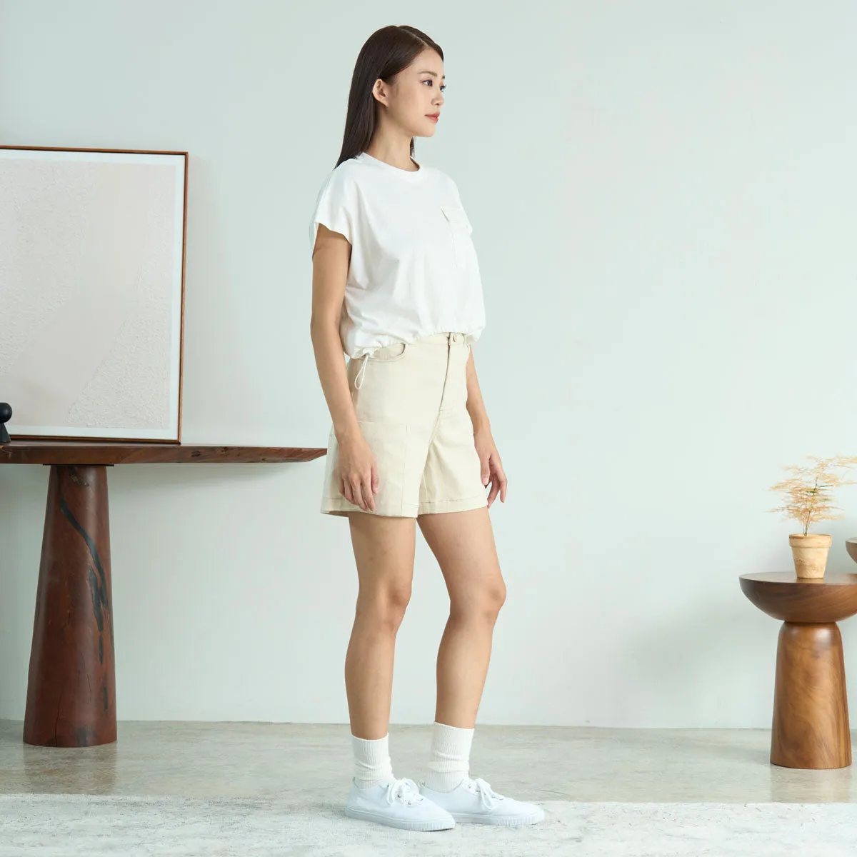 Twill Stretchy Shorts