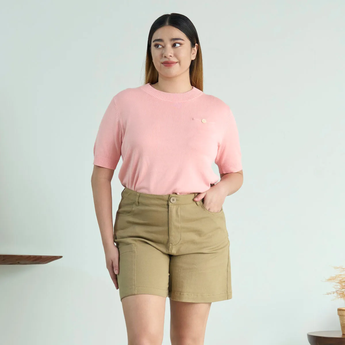 Twill Stretchy Shorts