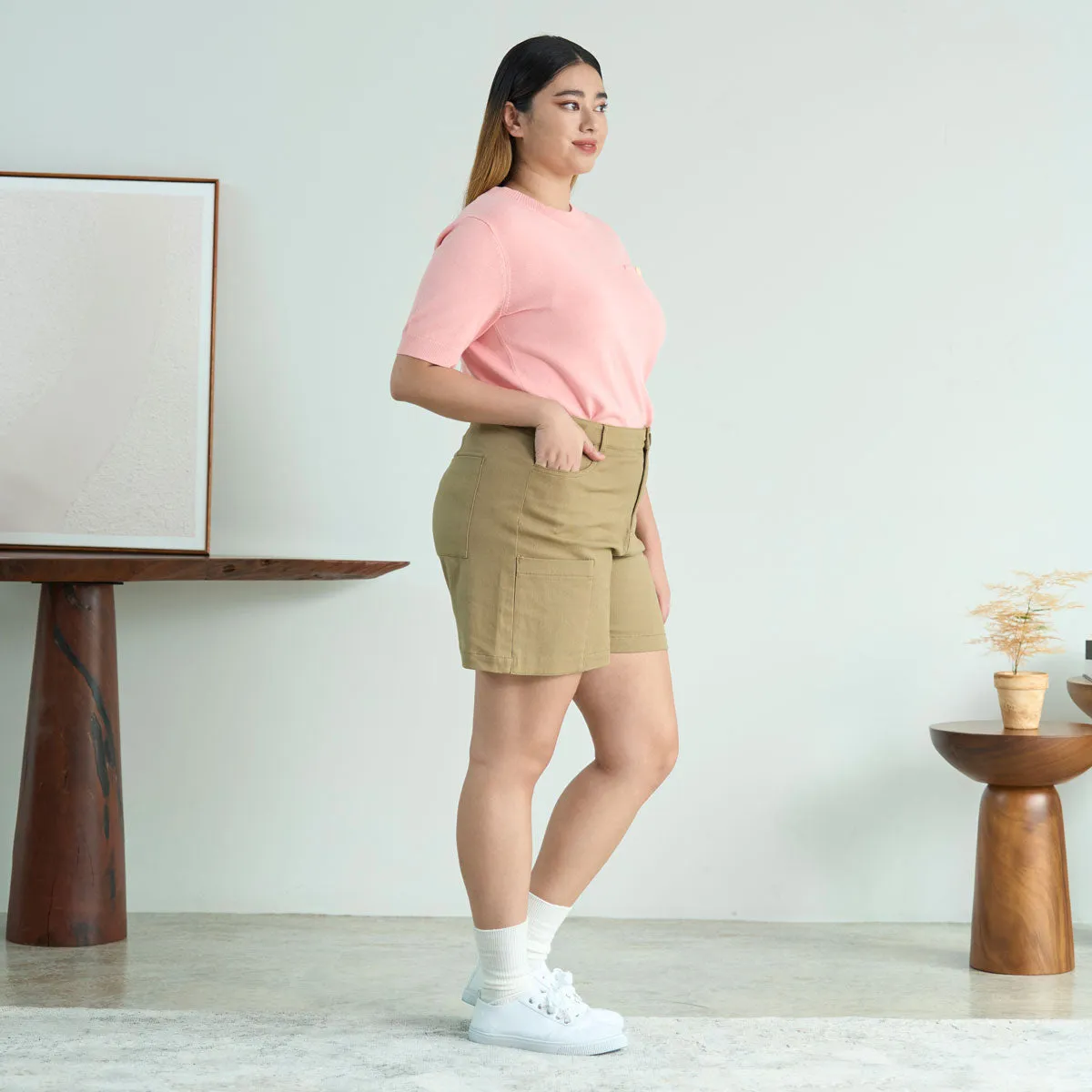 Twill Stretchy Shorts