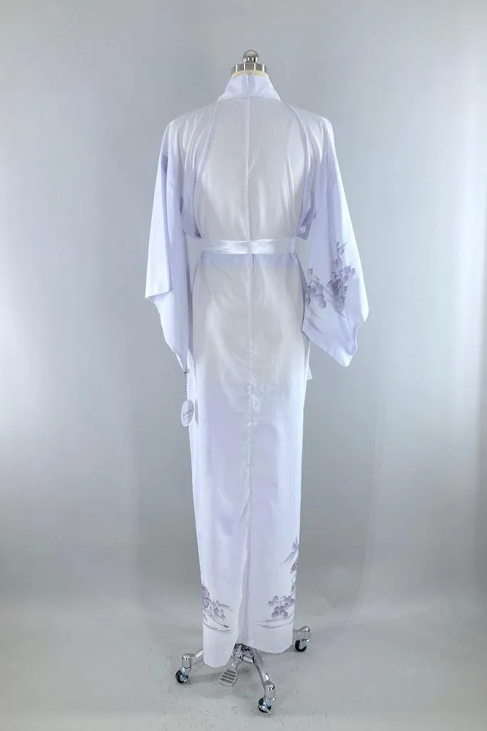 Vintage Grey Pagoda Kimono Robe