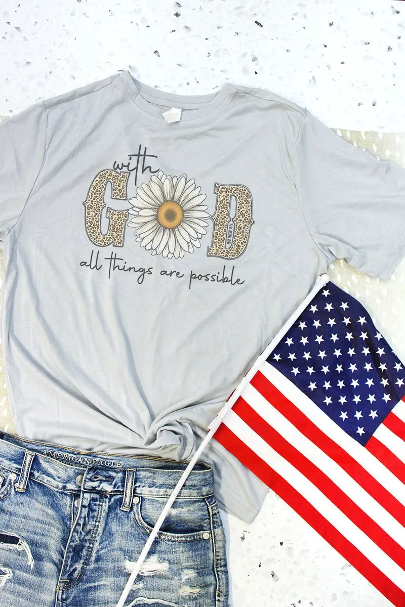 With God Daisy Adult Fusion ChromaSoft Performance T-Shirt
