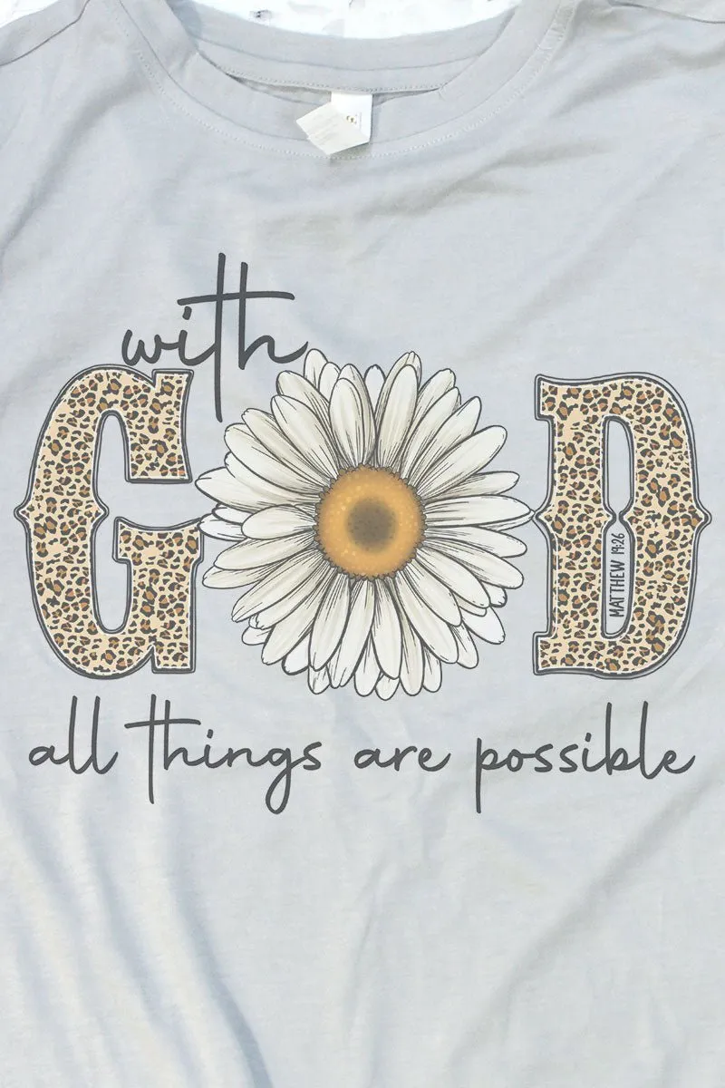 With God Daisy Adult Fusion ChromaSoft Performance T-Shirt
