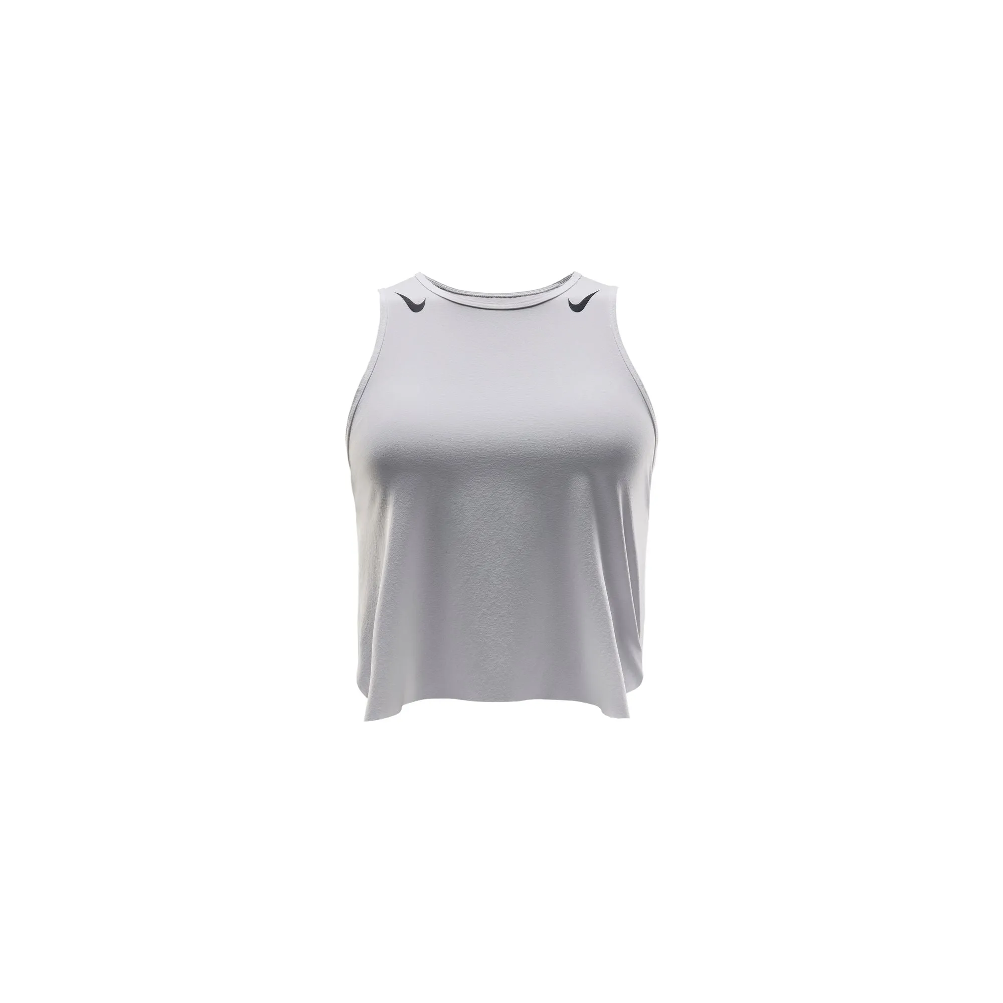 Women's AeroSwift Women's Dri-FIT ADV Cropped Running Tank Top (100 - White/Black)