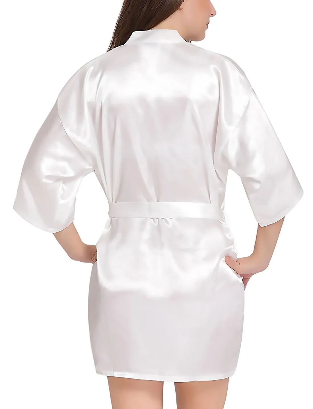 Xs and Os Women Satin Babydoll Kimono Nightwear Robe