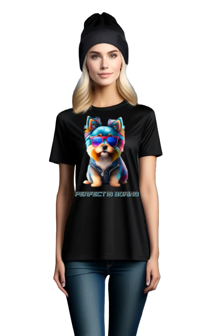 Yorkie Perfect is Boring DTG T-Shirt |  Grooveman Music