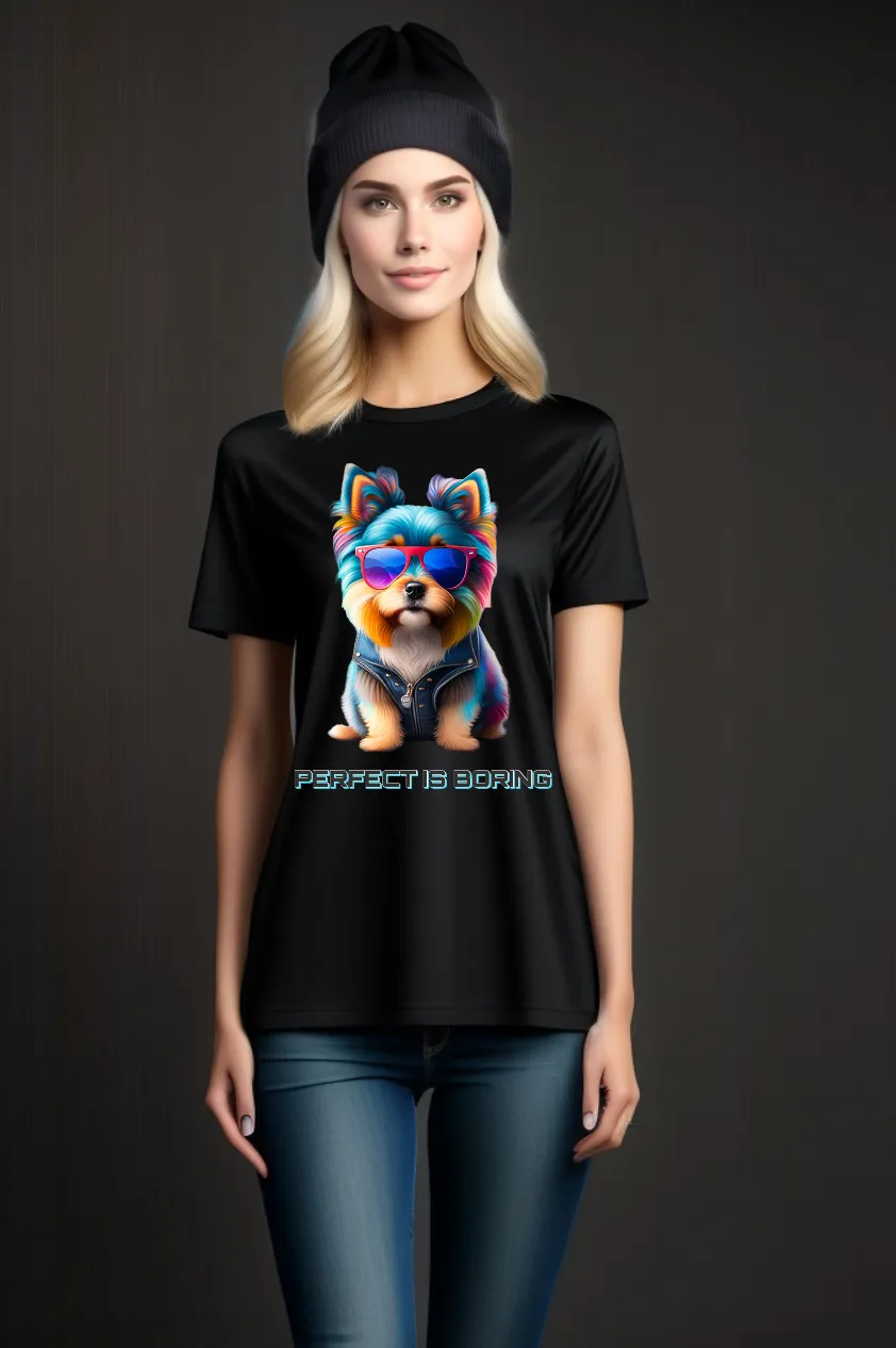 Yorkie Perfect is Boring DTG T-Shirt |  Grooveman Music