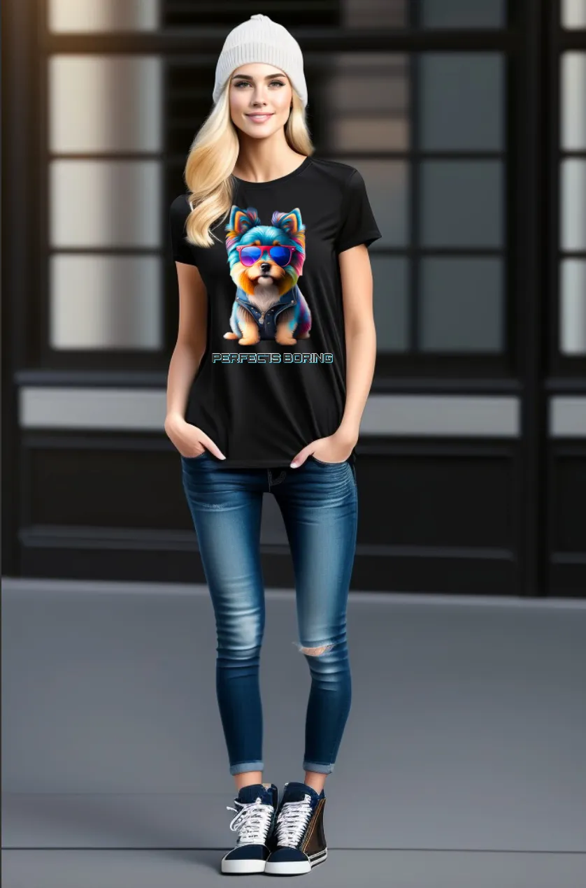 Yorkie Perfect is Boring DTG T-Shirt |  Grooveman Music